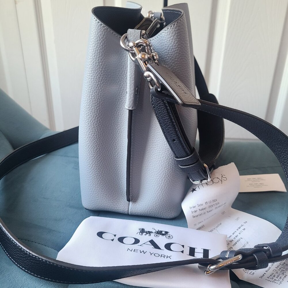 COACH Willow Bucket Bag In Color block Leather with matching wallet - Picture 6 of 14